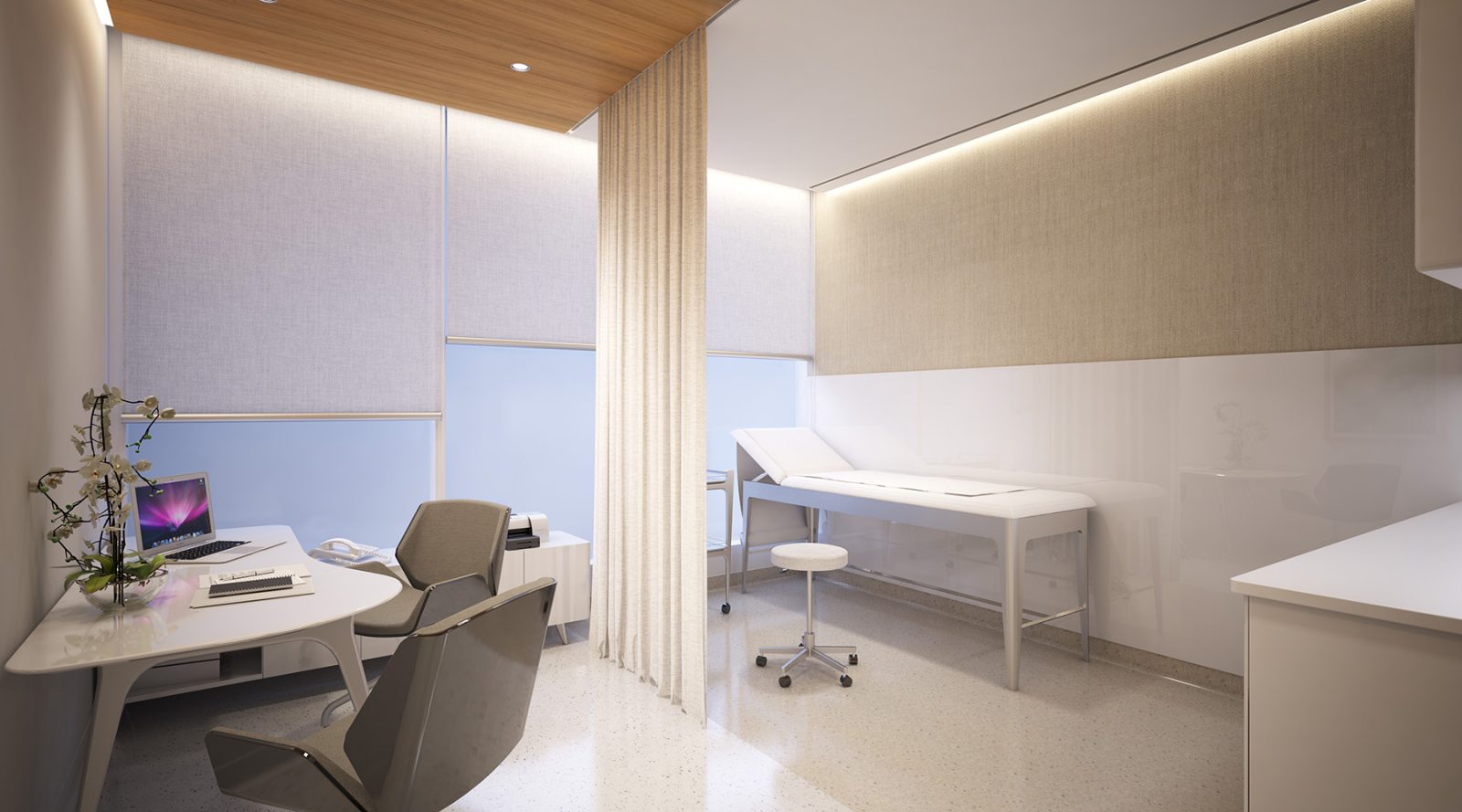 جداسازی فضا در طراحی دکوراسیون داخلی مطب پزشک